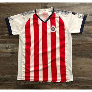 CAFU Mexico Chvias Futboll Soccer Mens XL Jersey Tecate White Red